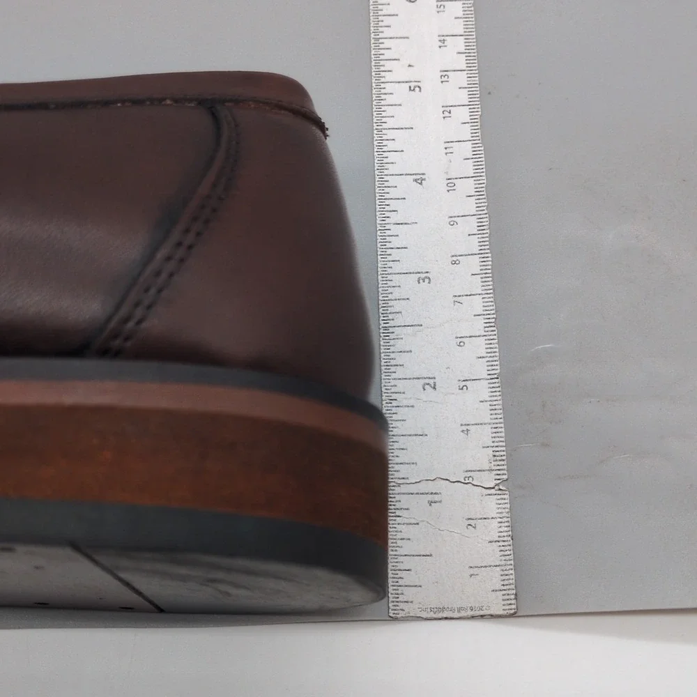 Lands End Shoes Mens Brown 9.5 Leather Dress Loafers Slip On Professional 488823